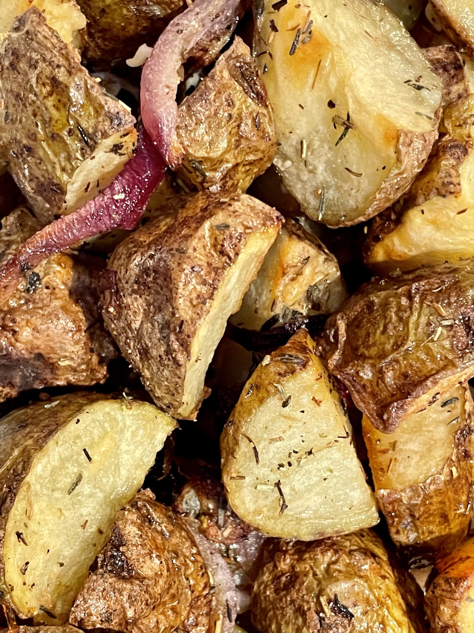 roasted potato with onion